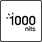 Luminosità elevata di 1000 nit