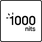 Luminosità elevata di 1000 nit