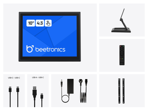 Pantalla Táctil Metálica de 10
