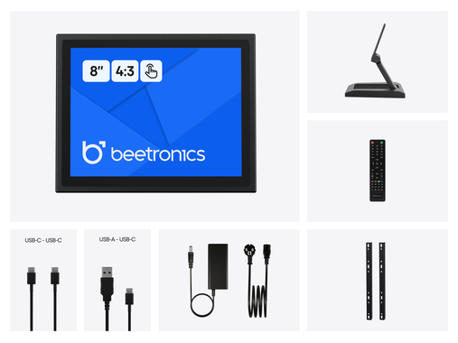Pantalla Táctil Metálica de 8