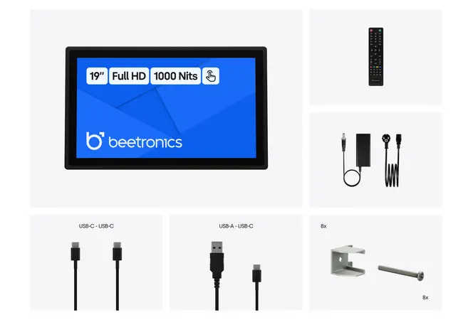Pantalla Táctil Metálica de 19