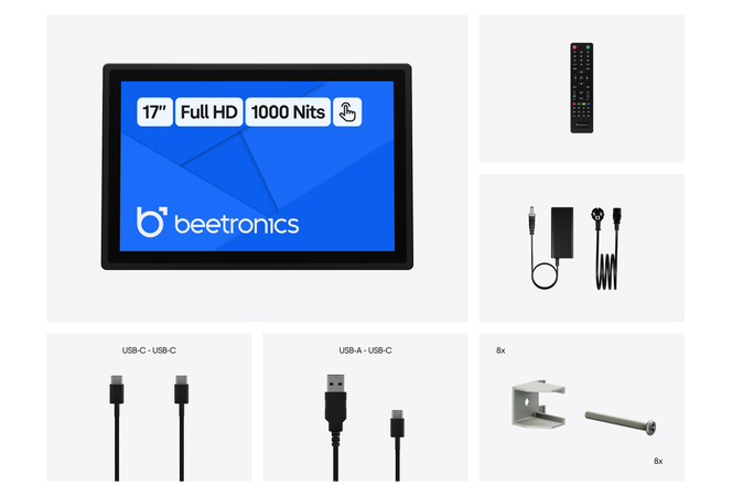 Pantalla Táctil Metálica de 17