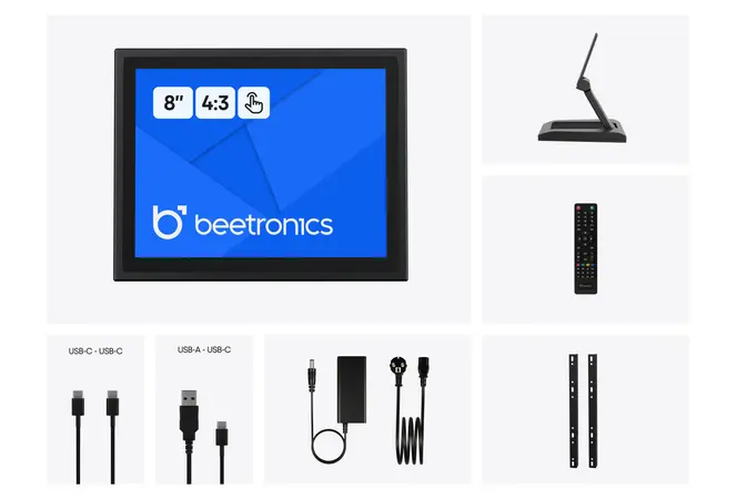 Pantalla Táctil Metálica de 8